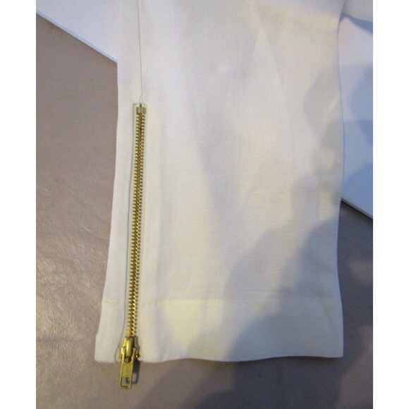 Catherine Gee Pants NWOT White Linen Silk Trousers Pleated Womens Size 6 - Picture 6 of 8